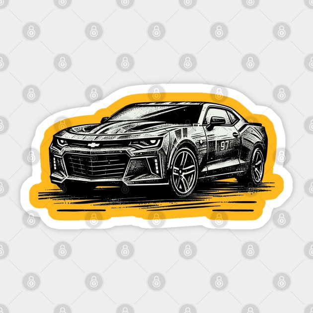 Chevy Camaro Sticker by Vehicles-Art